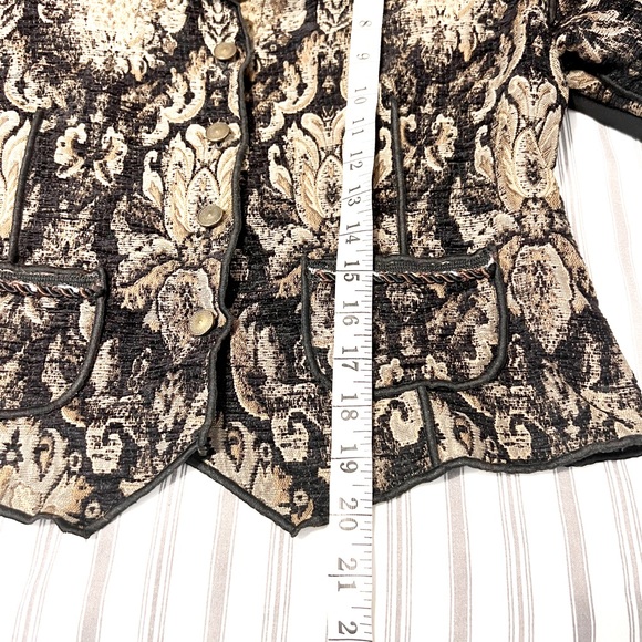 Treadle Design Room VTG Single Breasted Button-Up Long Sleeve Paisley Blazer - Picture 9 of 12